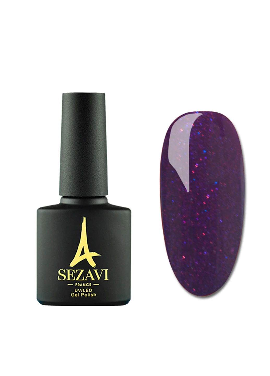 ГЕЛЬ-ЛАК Haute Couture №HC175 (винний з мікроблискітками), 8мл SEZAVI (215312936)
