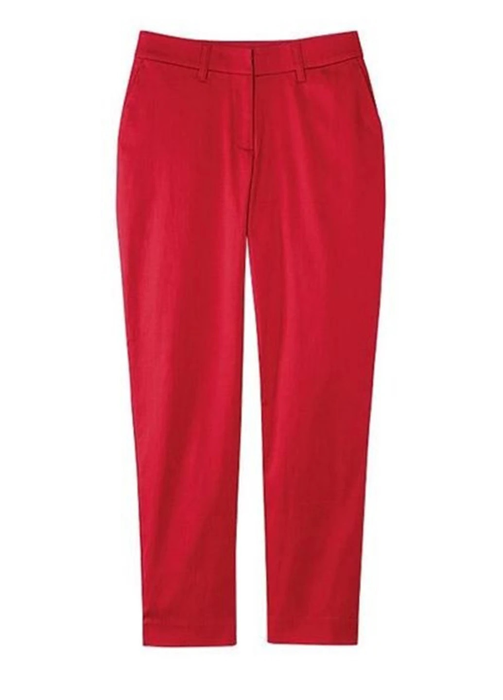 Красные кэжуал демисезонные укороченные брюки Signature