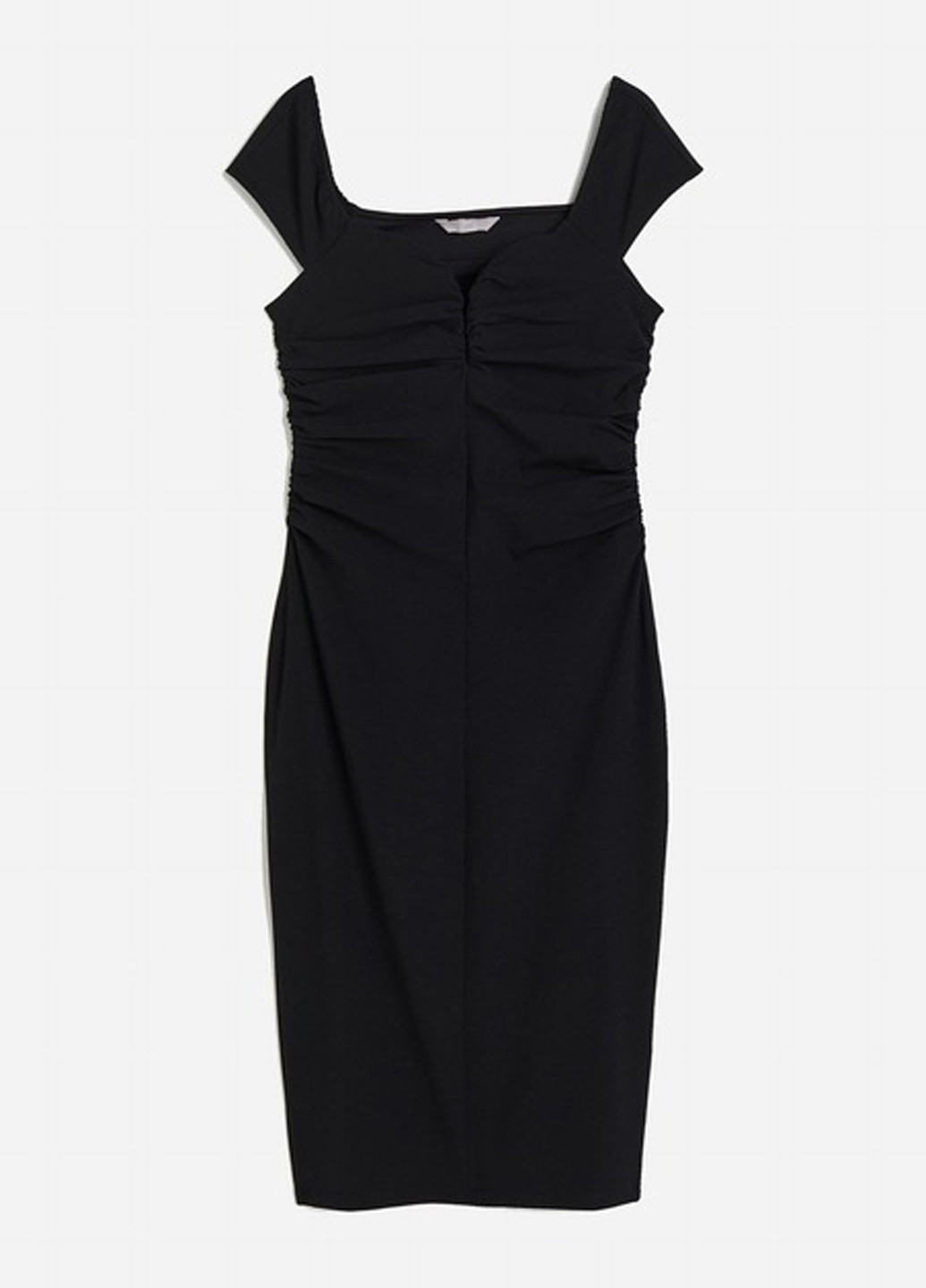 Черное кэжуал платье силуэтная H&M однотонное