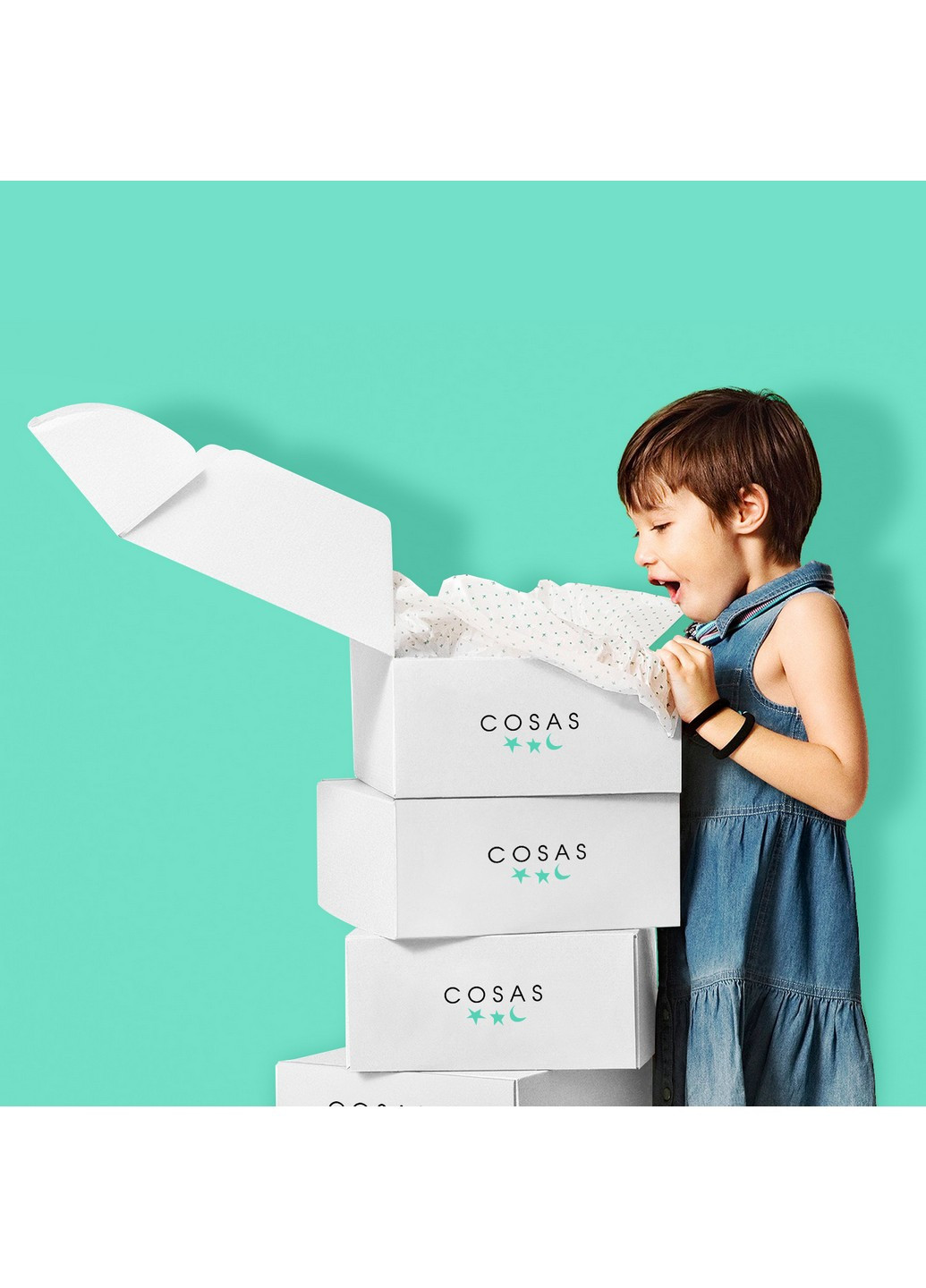 Комплект дитячої постільної білизни на резинці Dots Color Sky 110х140 см (4822052082096) Cosas (252029572)