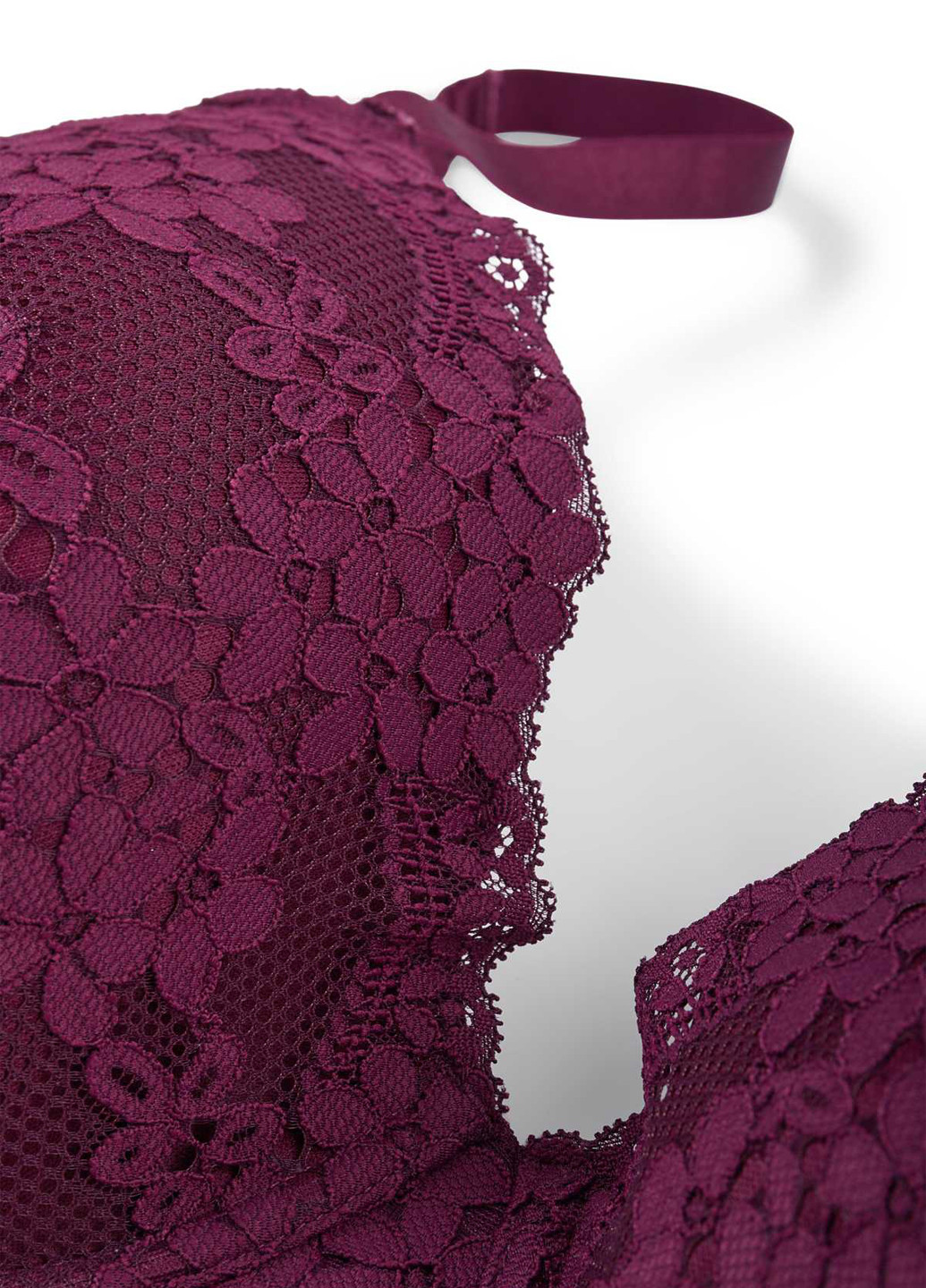 Бордовий балконет бюстгальтер C&A з кісточками поліамід, мереживо