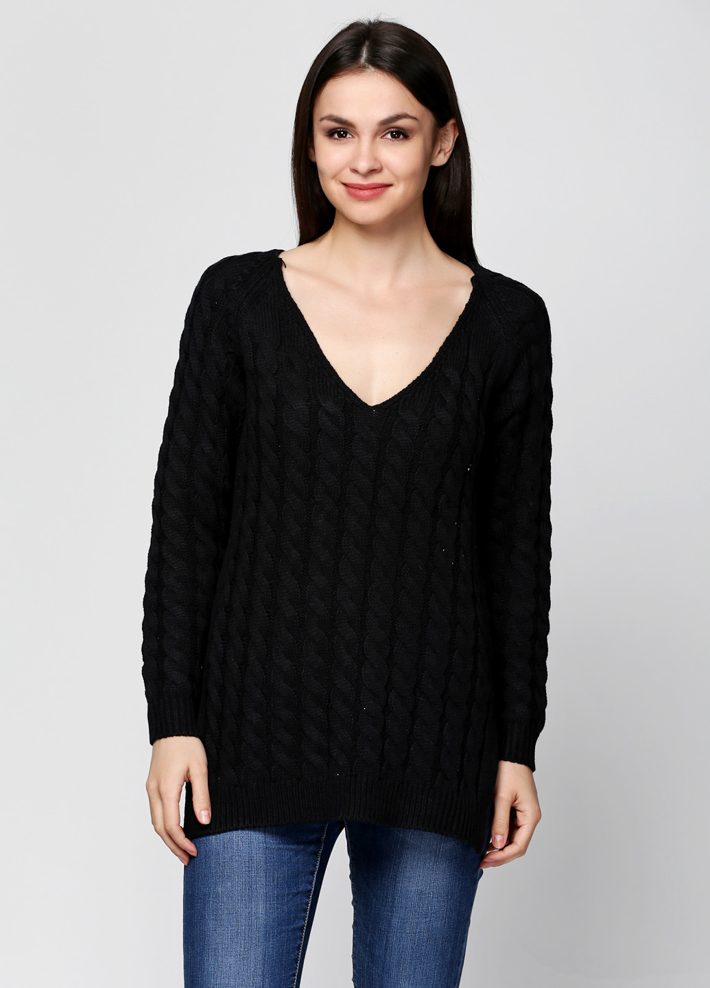 Черный демисезонный пуловер пуловер Silvian Heach