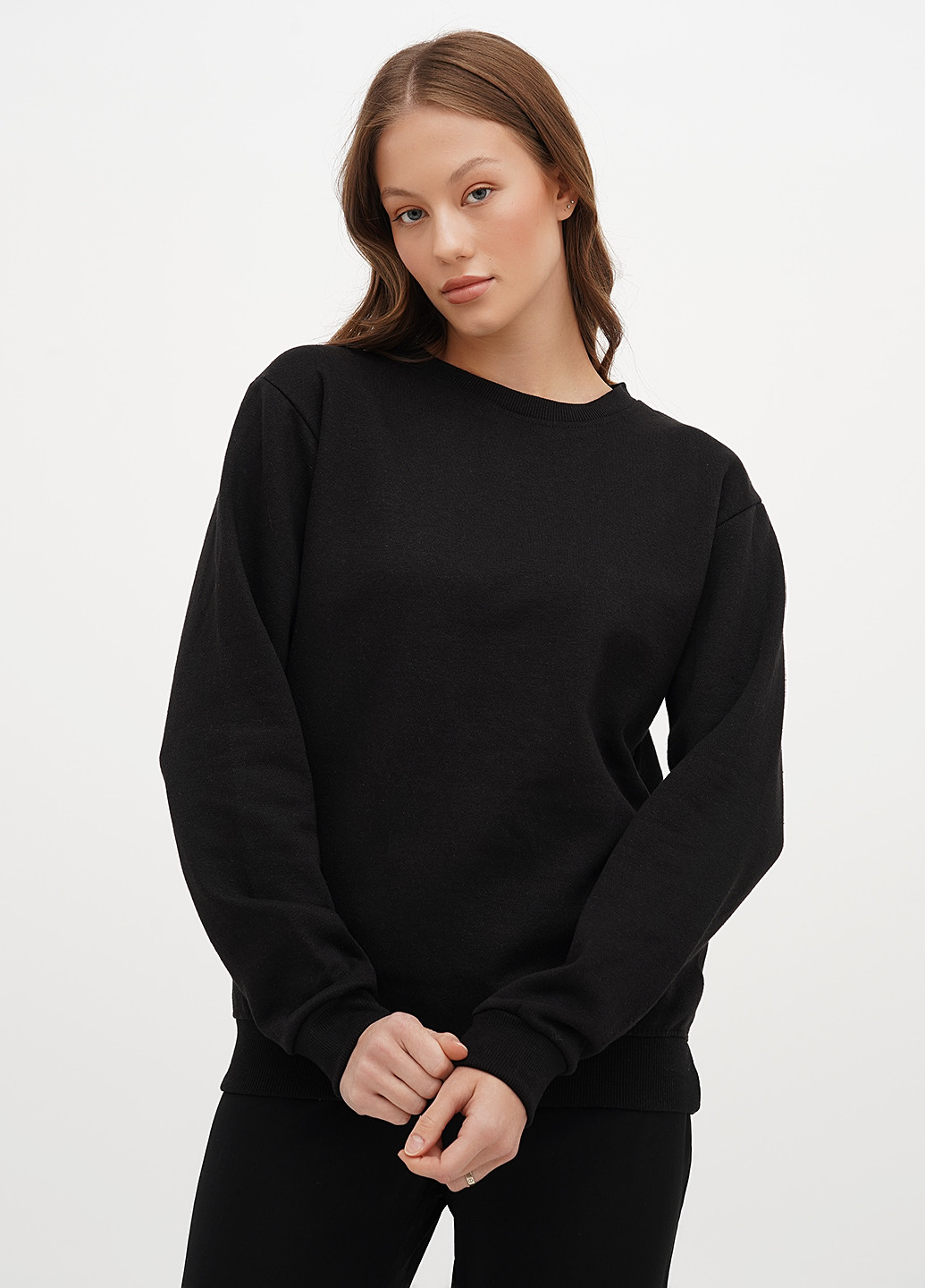 Чорний світшот Nasty Gal однотонний без декору (304771572)