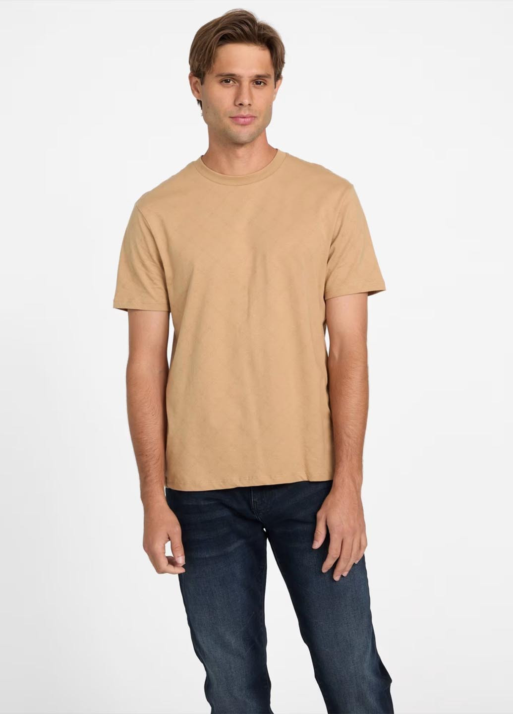 Світло-коричнева футболка Guess