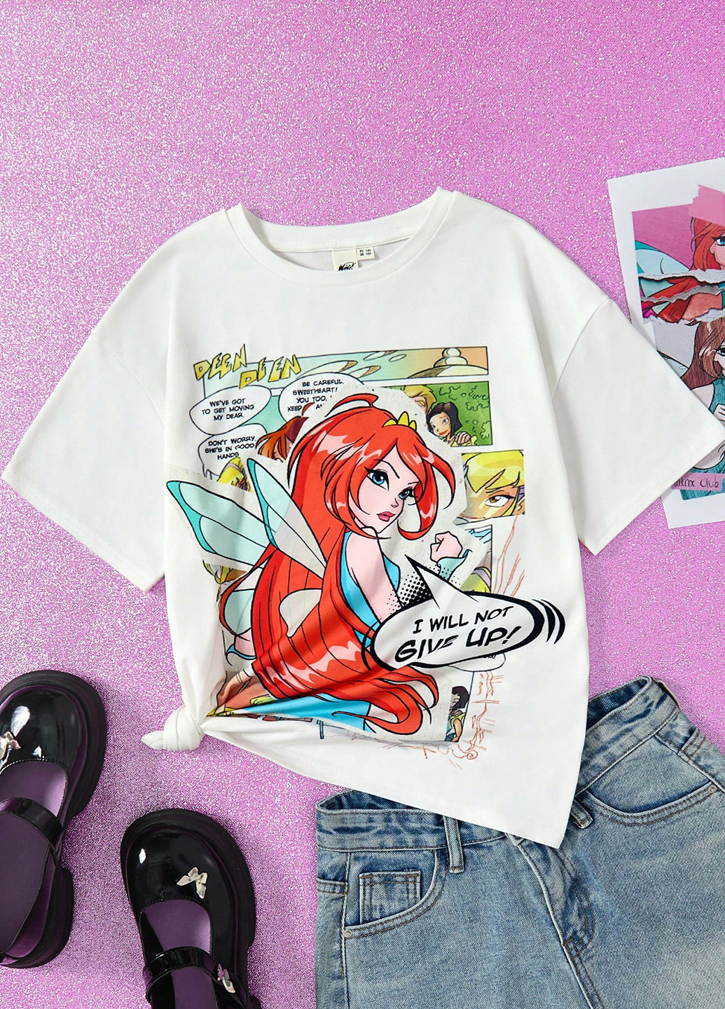 Белая летняя футболка SHEIN