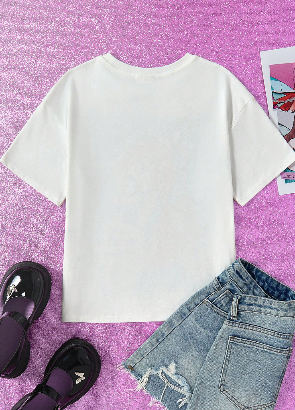 Белая летняя футболка SHEIN