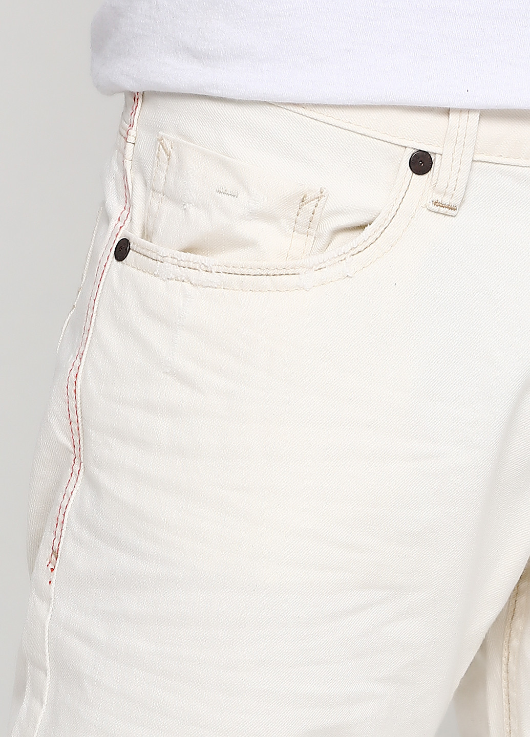 Молочные демисезонные скинни фит джинсы Tom Tailor
