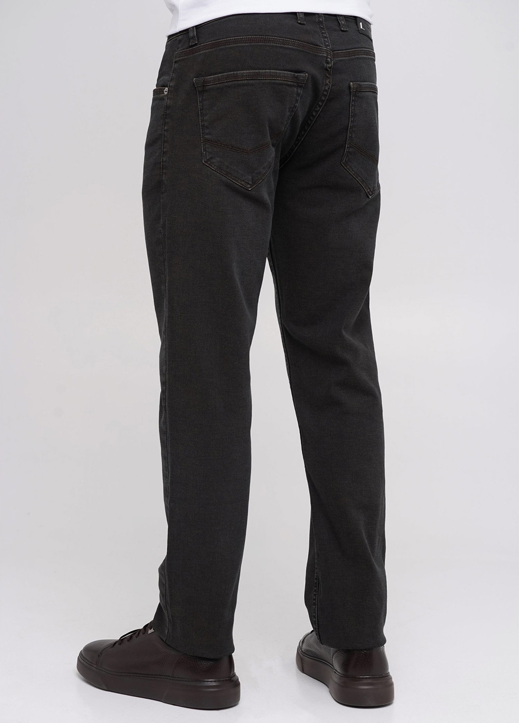 Темно-коричневые демисезонные зауженные джинсы Trend Collection