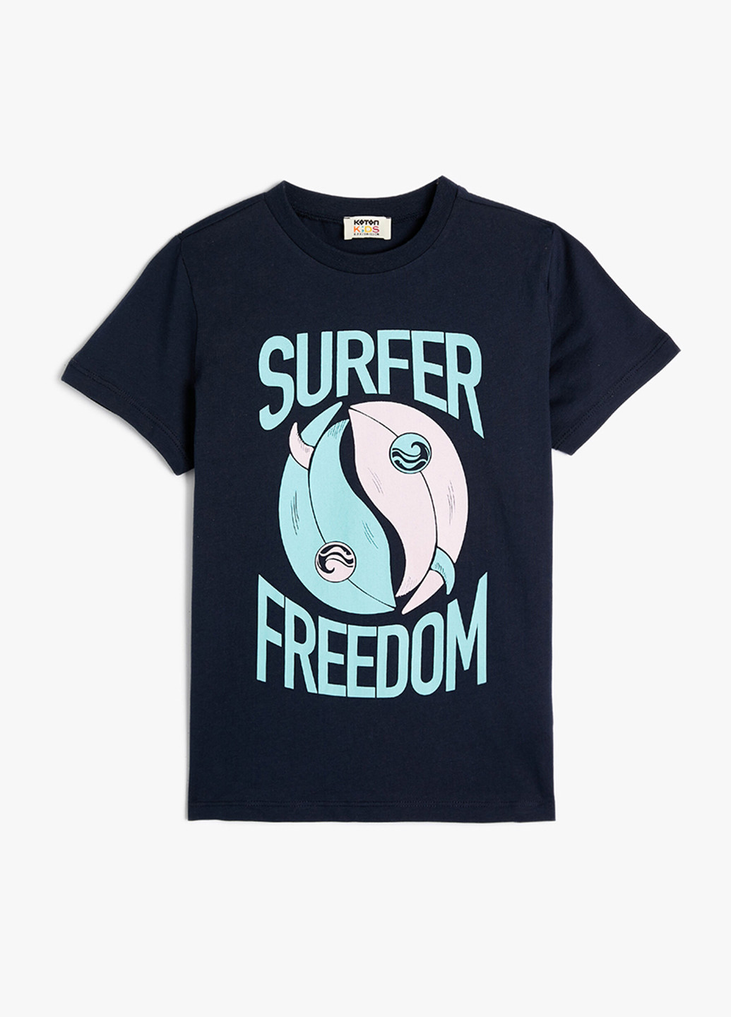 Темно-синя літня футболка KOTON