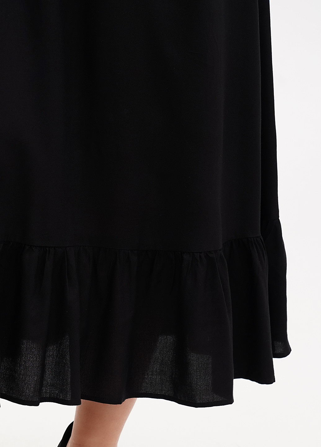 Черное кэжуал платье клеш Calliope однотонное