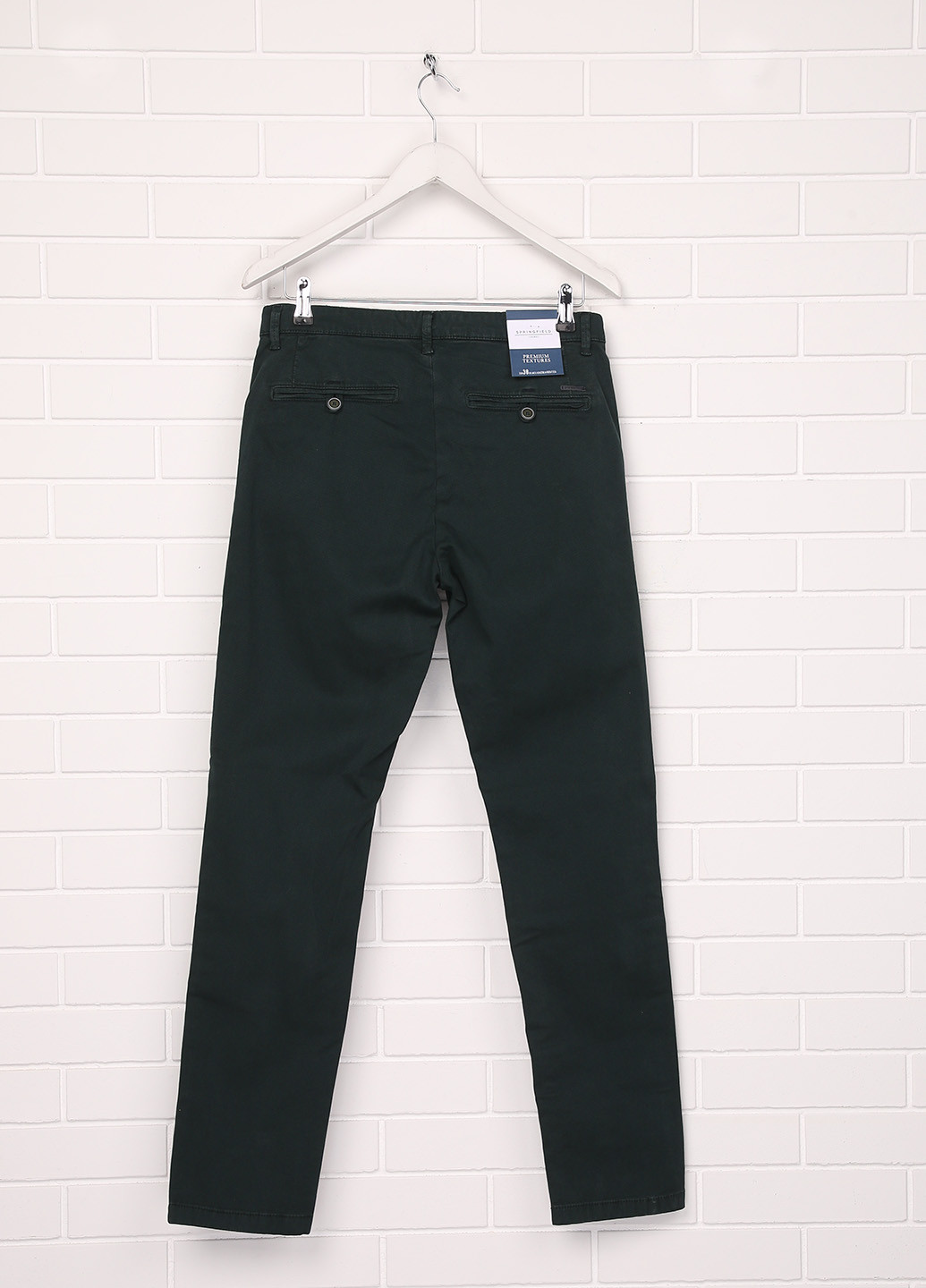 Темно-зеленые кэжуал демисезонные брюки Springfield