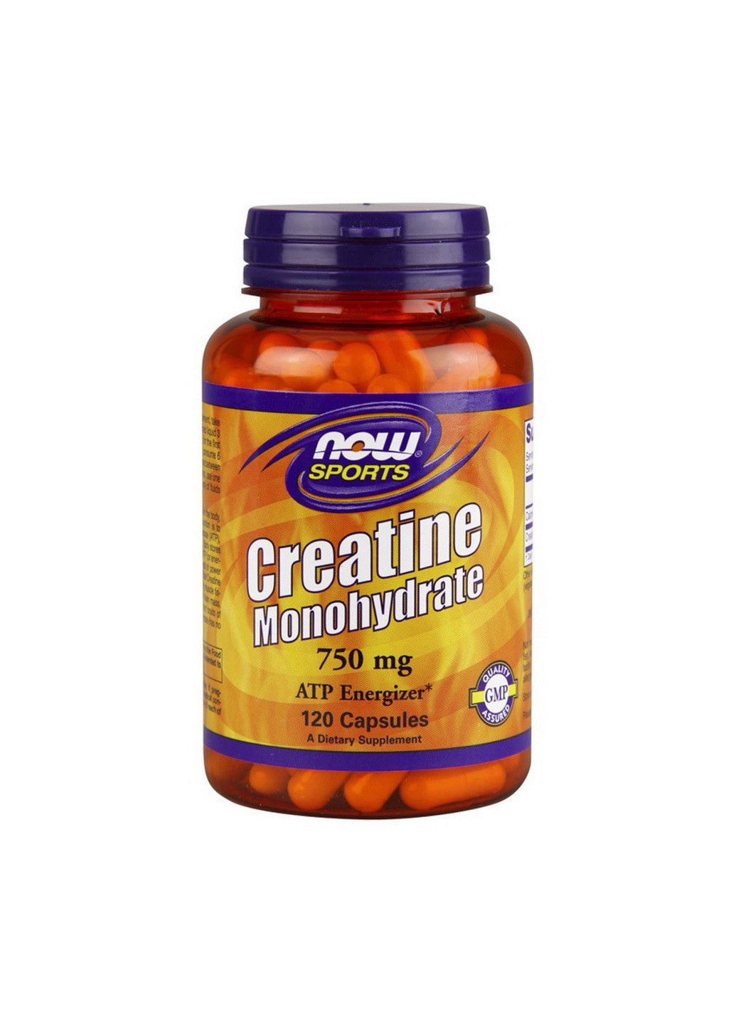 Креатин моногідрат Creatine Monohydrate 750 mg (120 капс) нау фудс Now Foods (255279530)