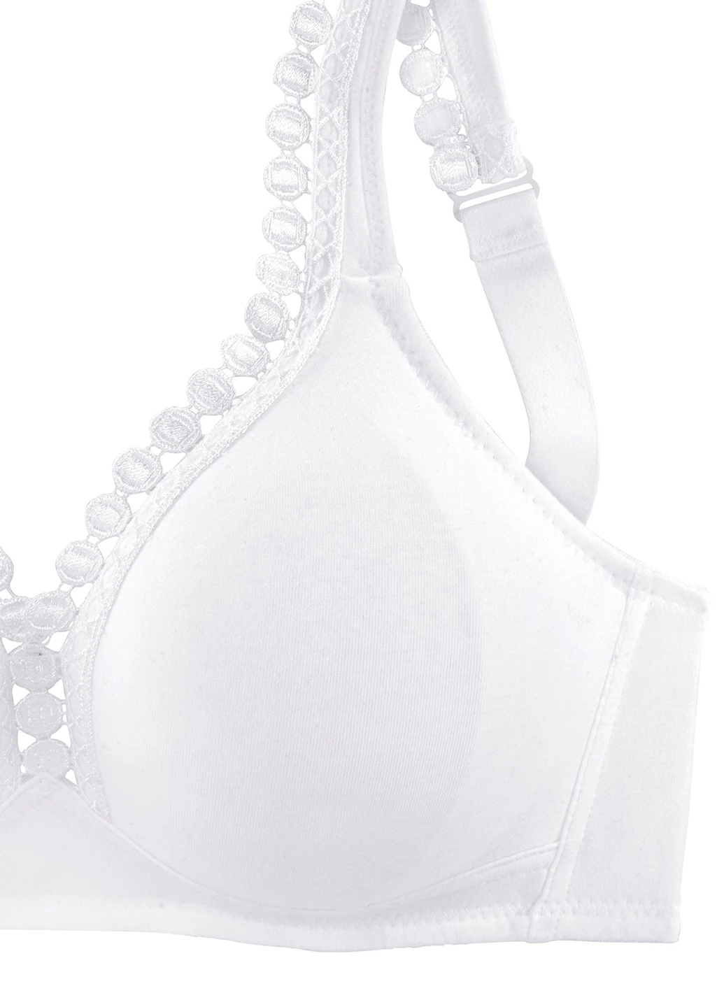 Белый бюстгальтер Petite Fleur без косточек хлопок