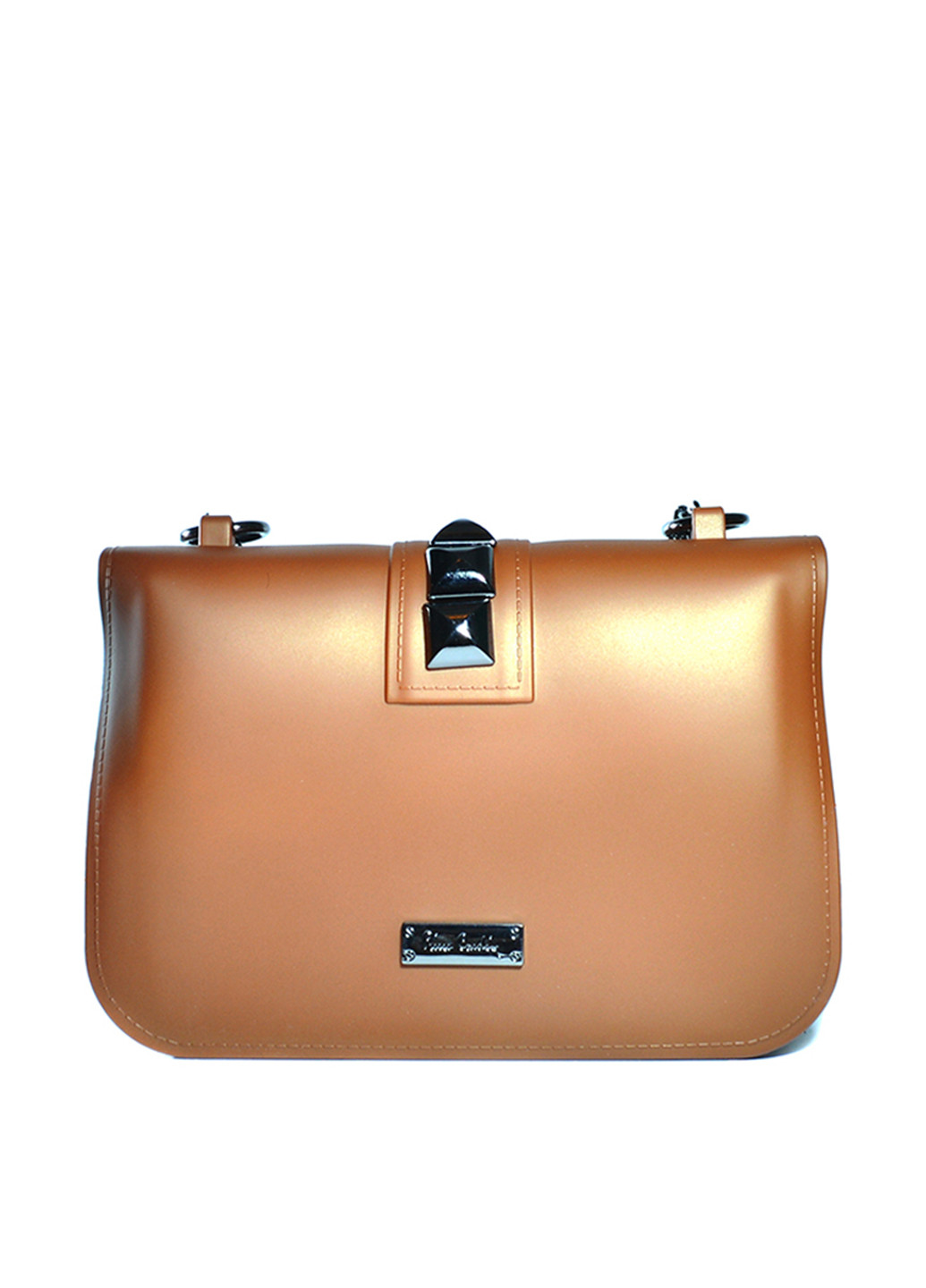 Сумка Pierre Cardin каркасная сумка однотонная коричневая кэжуал