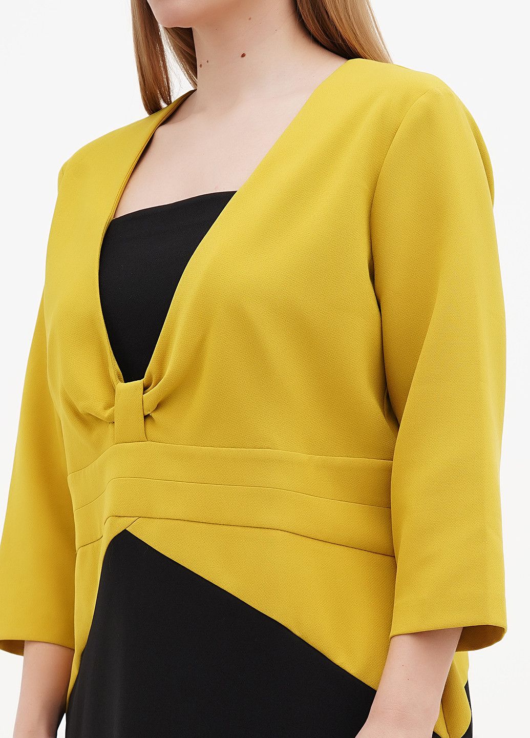 Комбинированное кэжуал платье футляр Sassofono однотонное