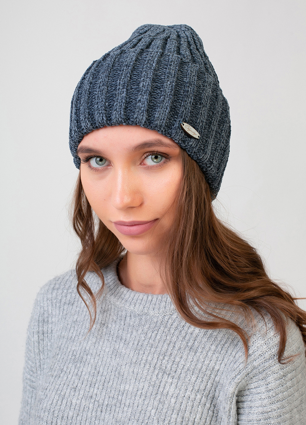 Високоякісна, м'яка, тепла зимова жіноча шапка без підкладки 330065 Merlini (242216308)