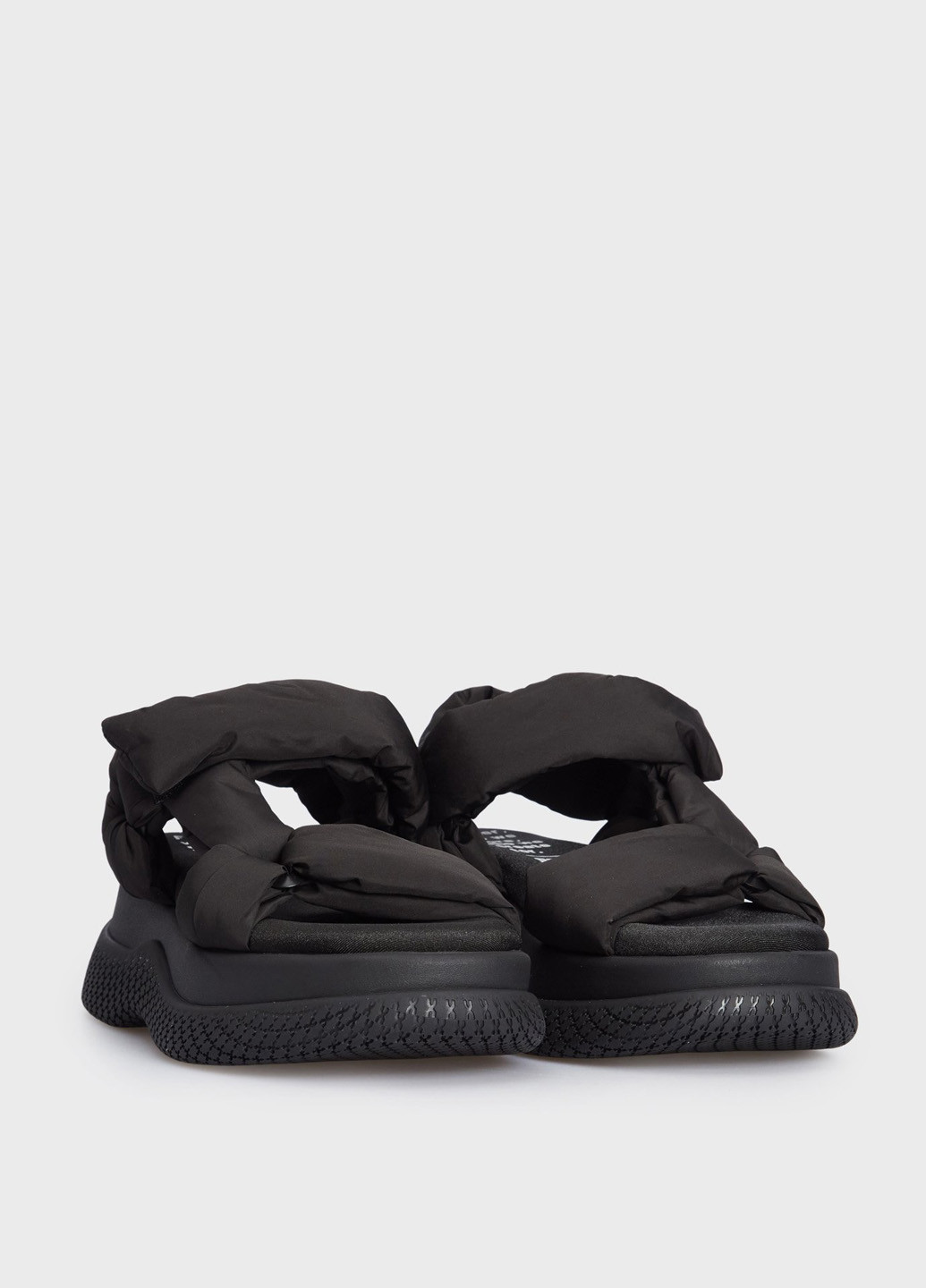 Черные босоножки Bronx на липучке с логотипом