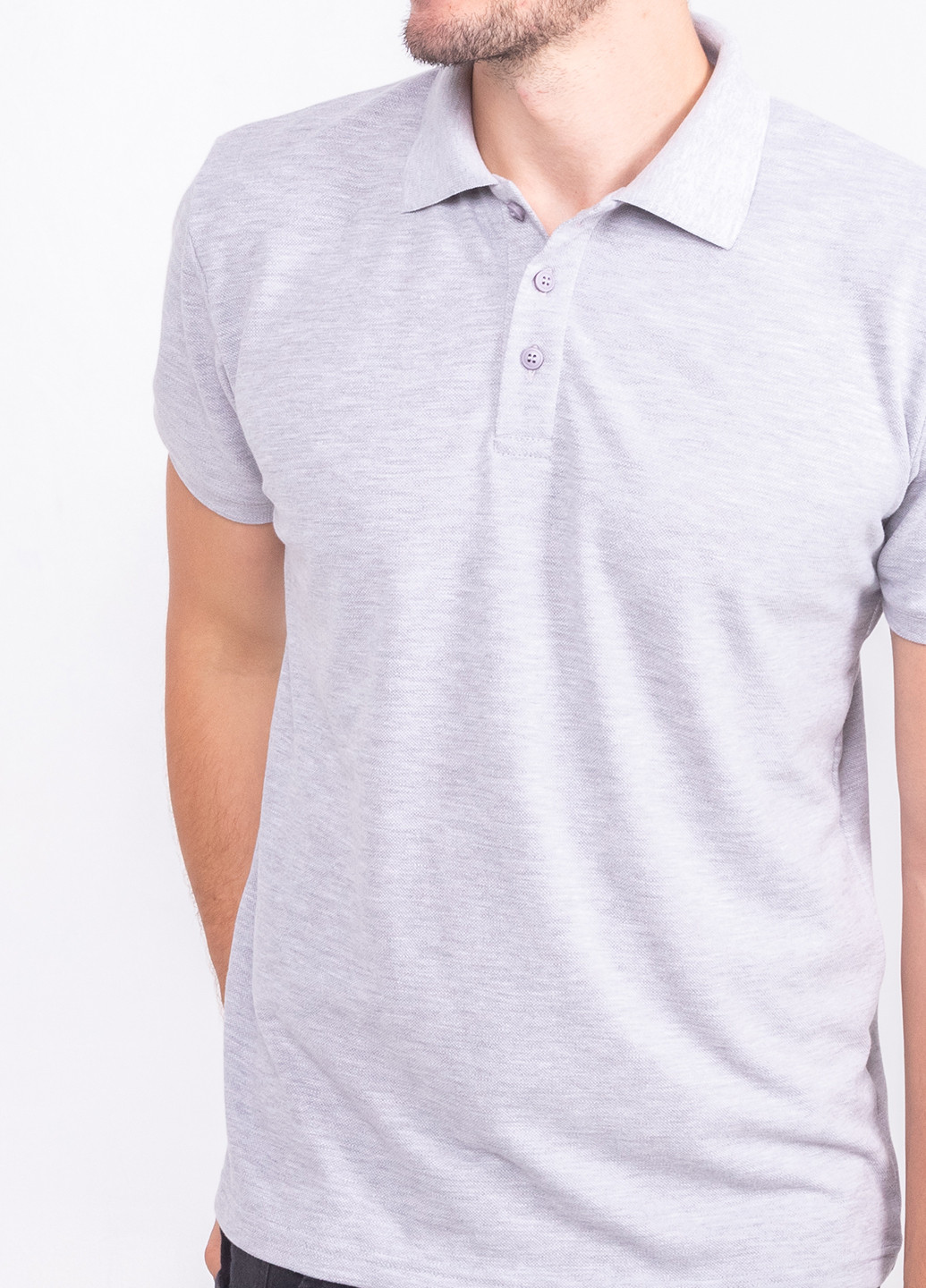 Светло-бежевая футболка-поло для мужчин TvoePolo меланжевая