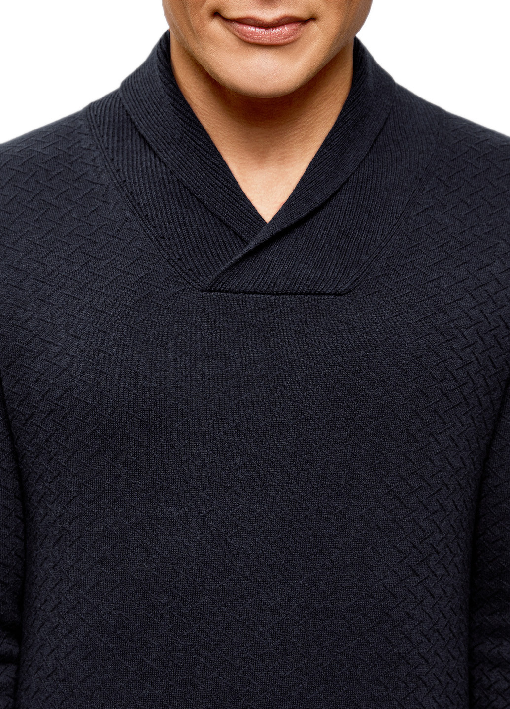 Темно-синій демісезонний пуловер пуловер Oodji