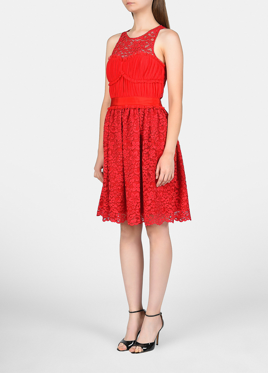 Красное коктейльное платье Pinko