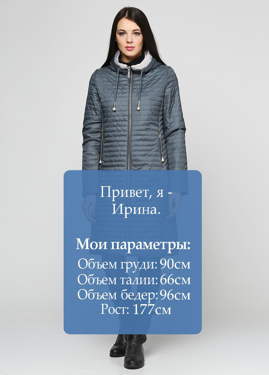 Серо-синяя демисезонная куртка Svidni