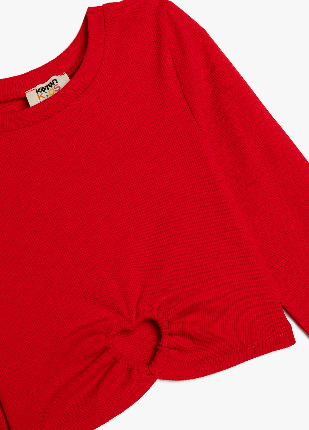 Алый демисезонный кэжуал лонгслив KOTON однотонный