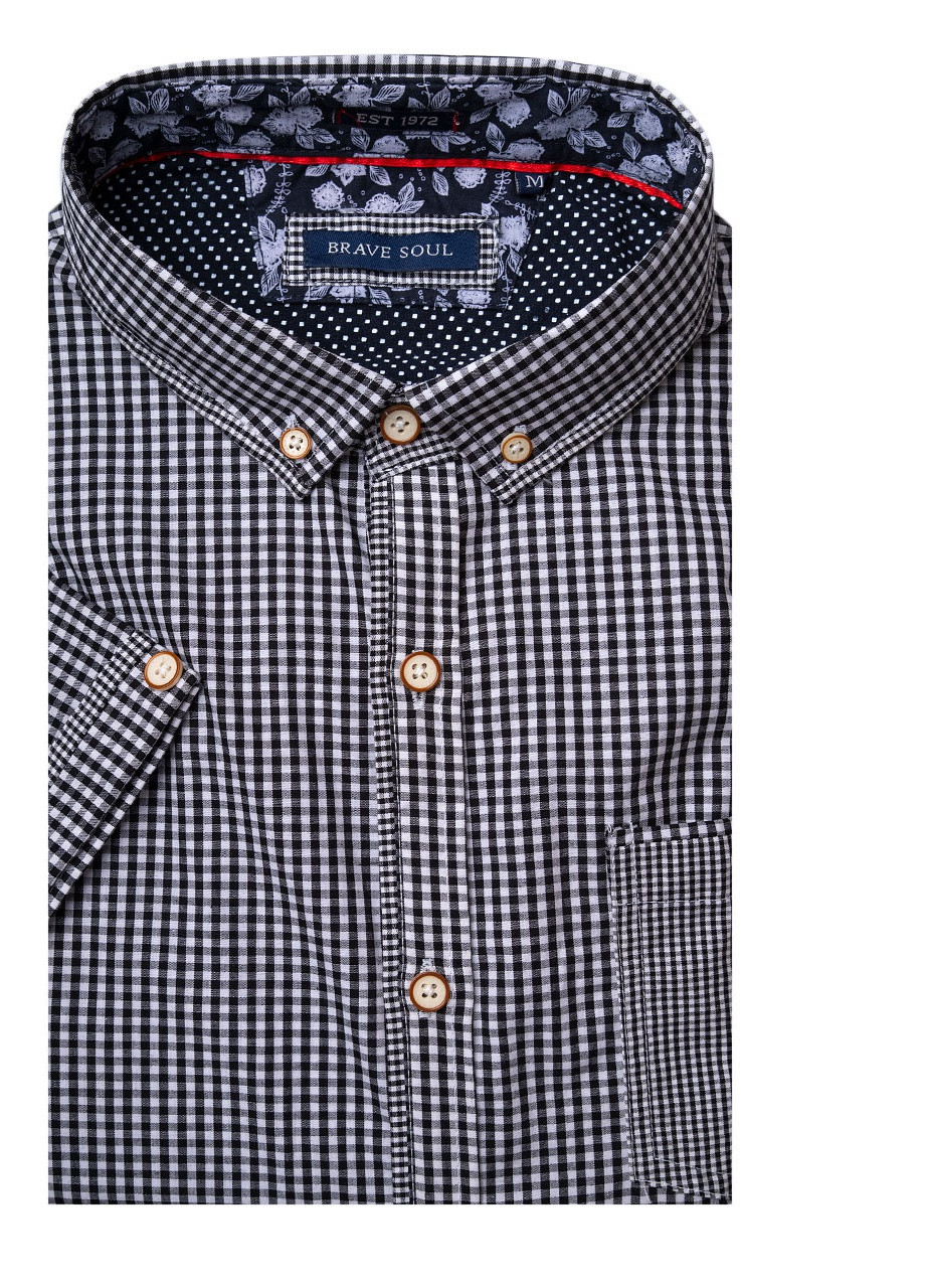 Черная рубашка в клетку Brave Soul