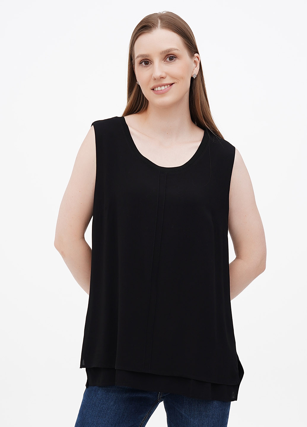 Чёрная блуза Linea Tesini