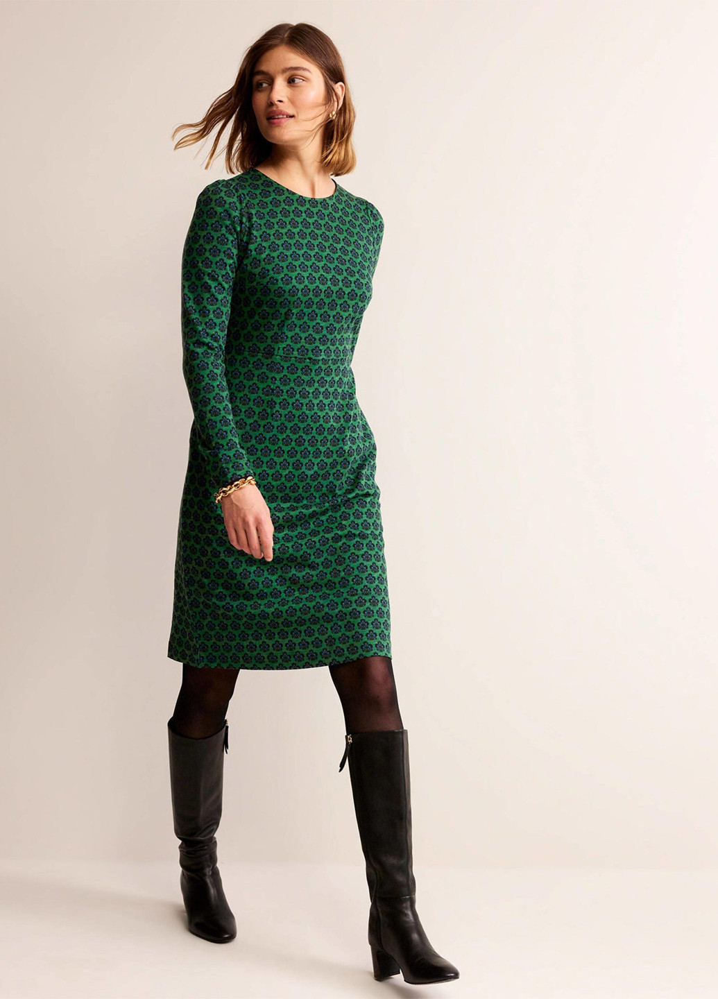 Зелена кежуал сукня футляр Boden з квітковим принтом