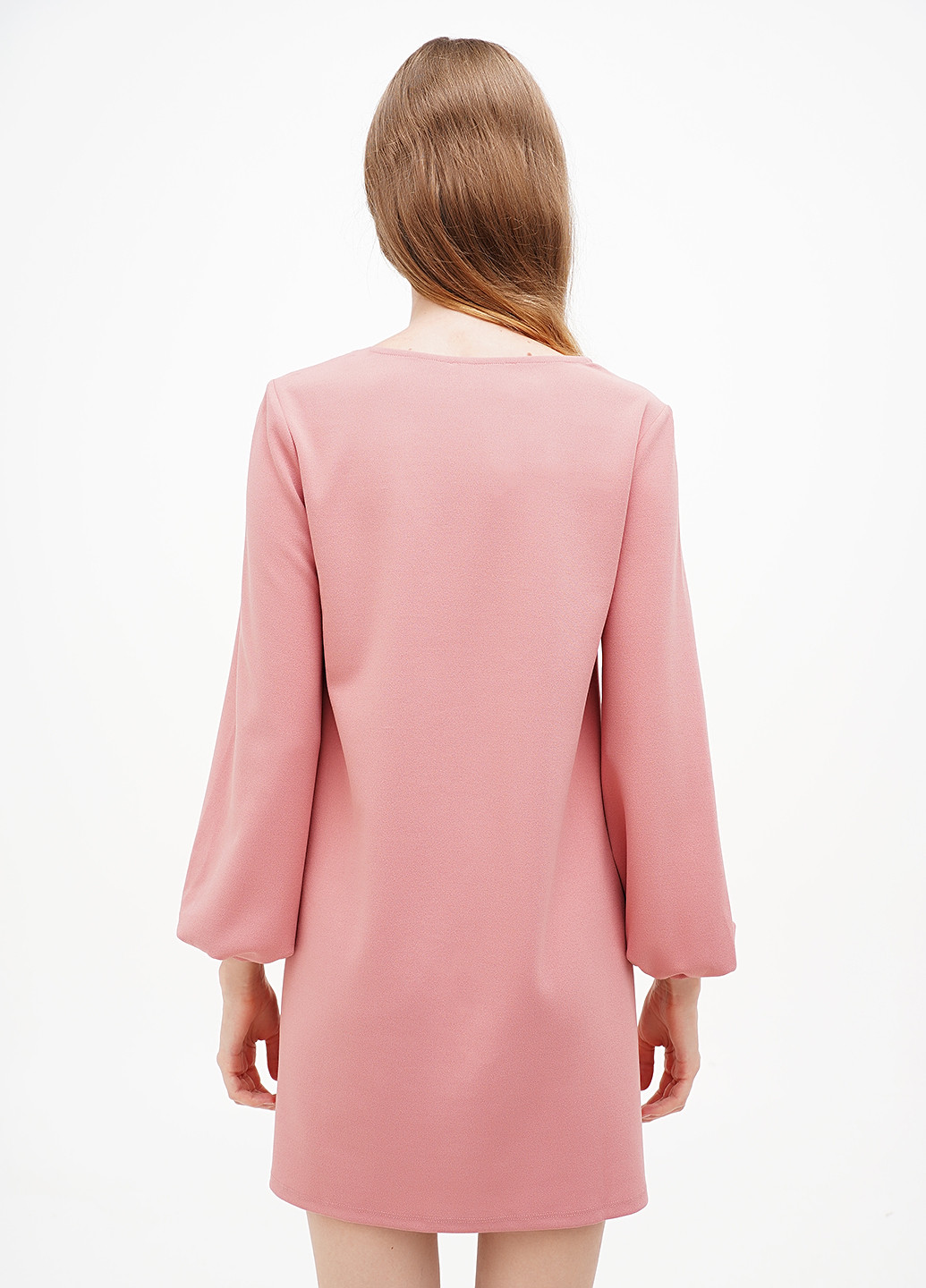 Розовое кэжуал платье а-силуэт Terranova однотонное