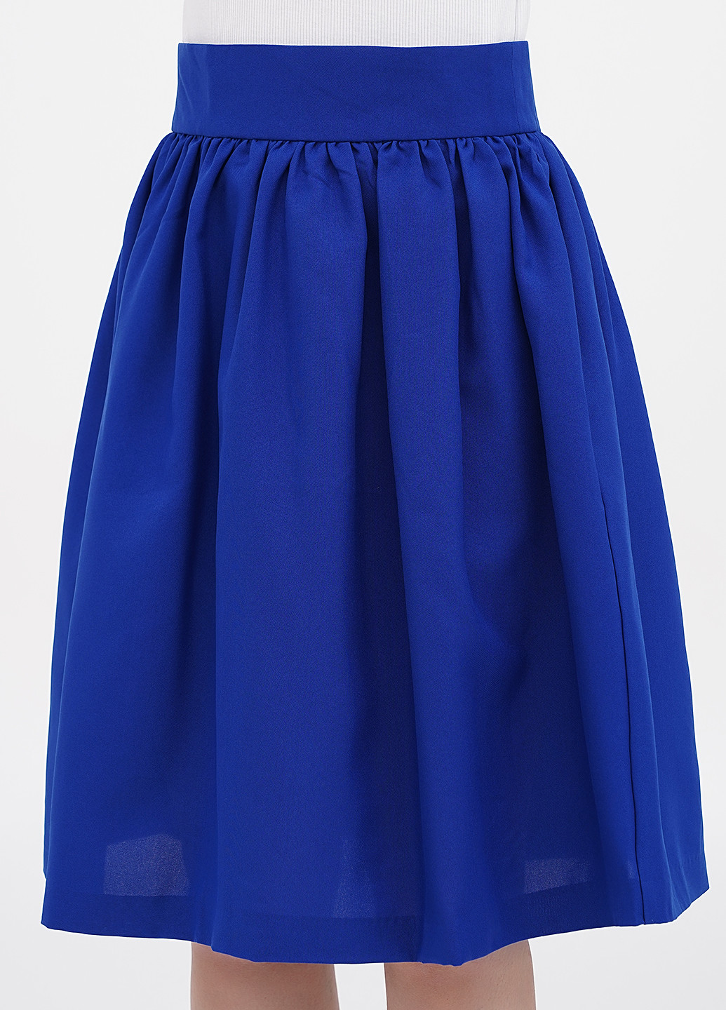 Синяя кэжуал однотонная юбка Laura Bettini клешированная