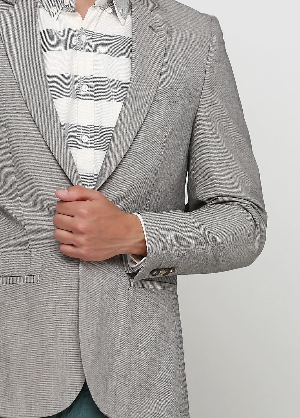 Пиджак Intelligent серый деловой полиэстер