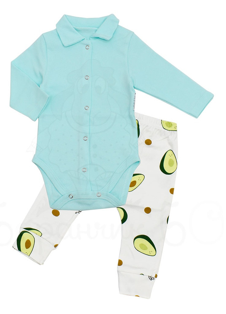 Бирюзовый демисезонный набор в роддом для новорожденного Баранчик БО