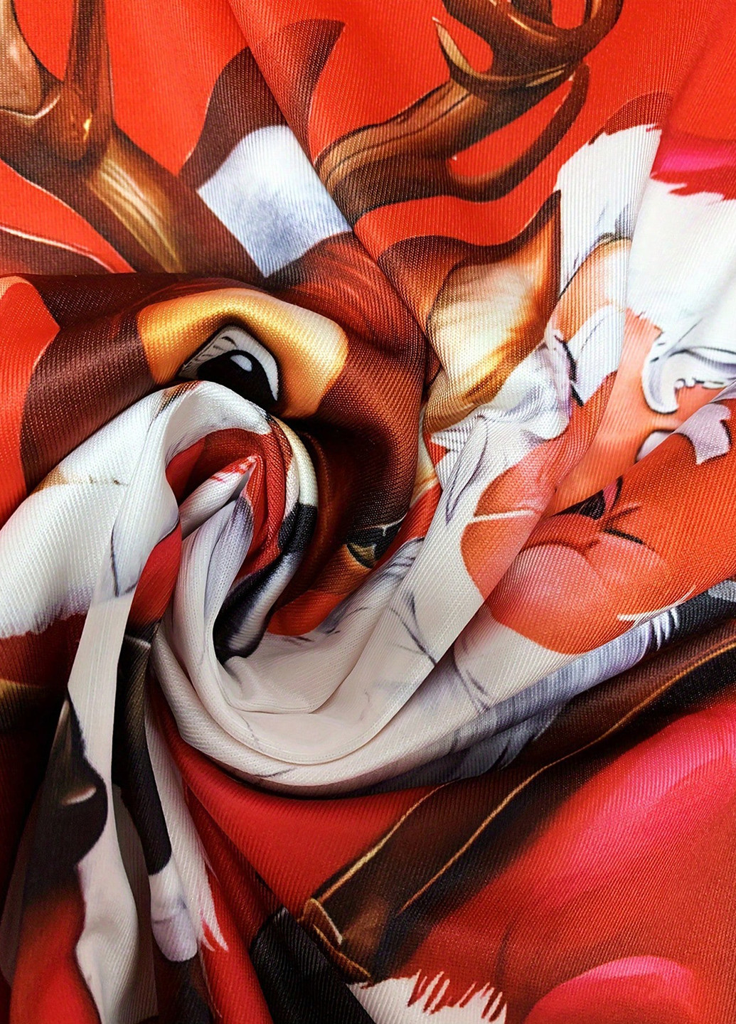 Красное кэжуал платье клеш SHEIN с новогодним принтом