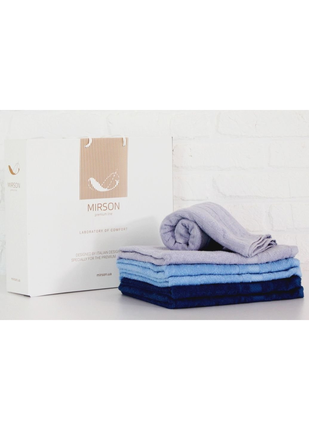 Mirson полотенце набор банных №5096 elite softnes pure 70х140 6 шт (2200003525700) комбинированный производство - Украина