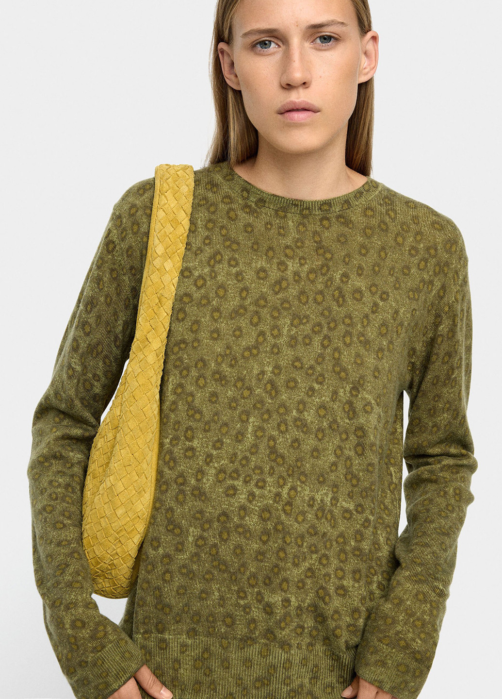 Оливковый демисезонный свитер Parfois