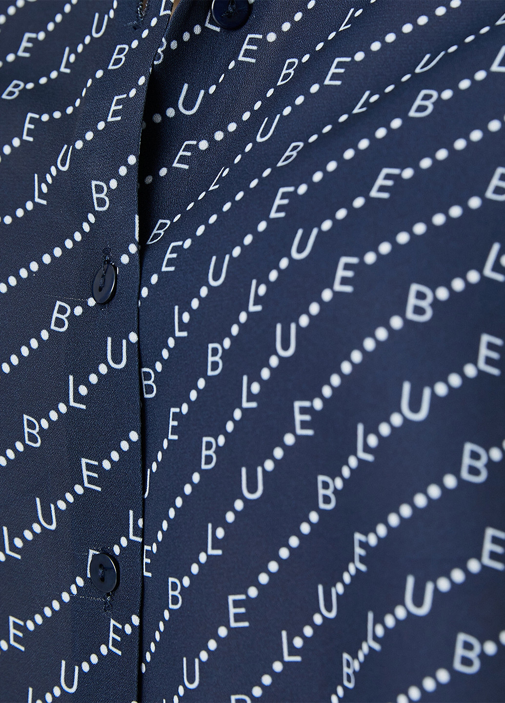 Темно-синяя кэжуал рубашка с надписями KOTON