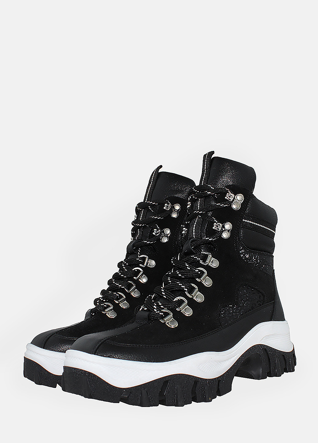 Зимние ботинки rf01122 черный Favi из натуральной замши