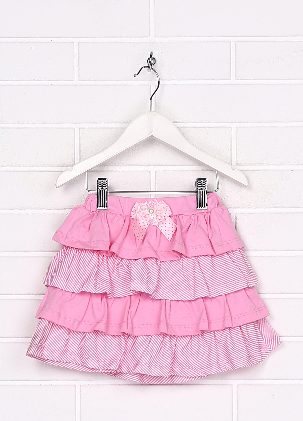 Розовая кэжуал в полоску юбка Bonito мини