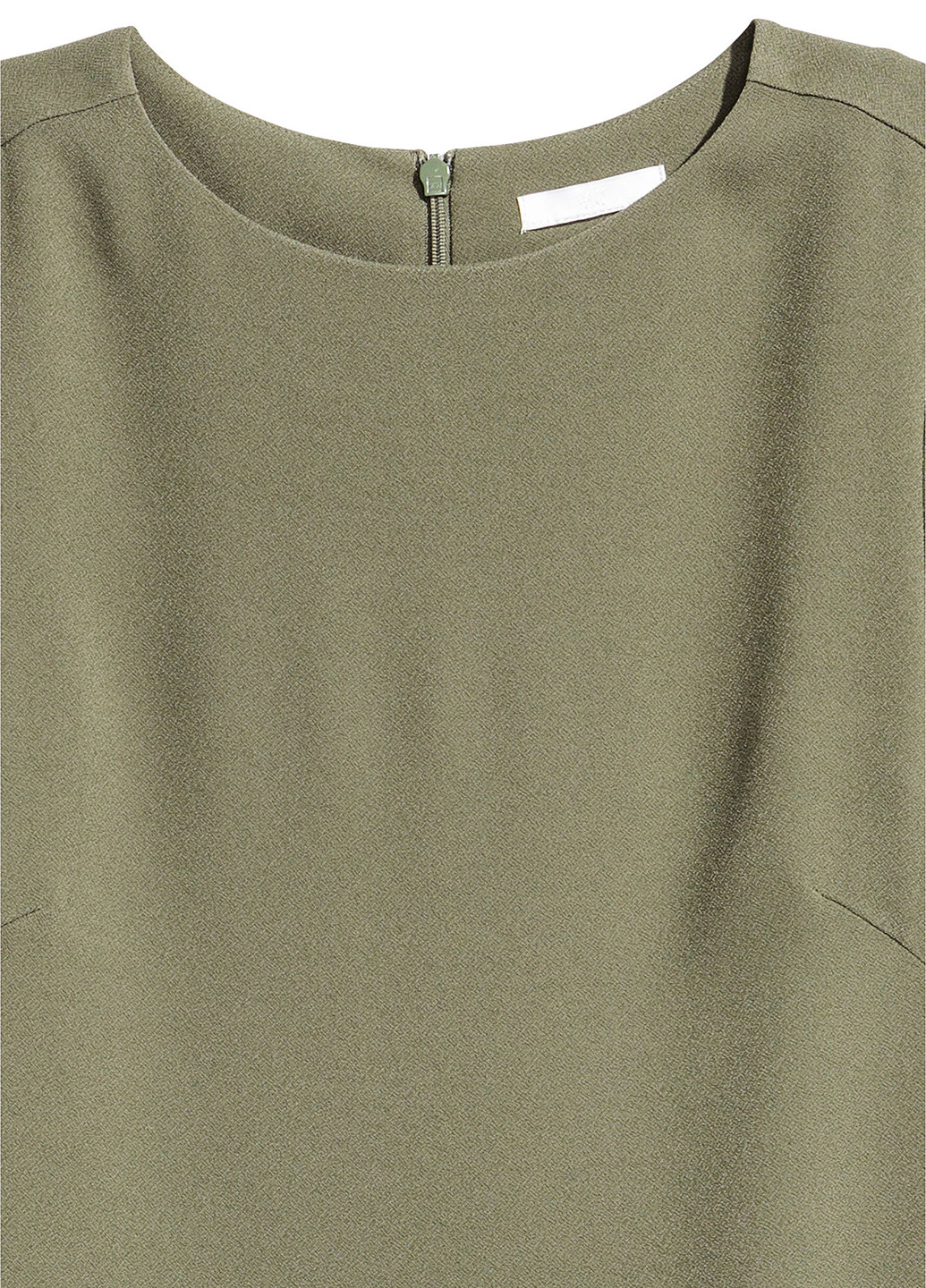 Серо-зеленое кэжуал платье H&M однотонное
