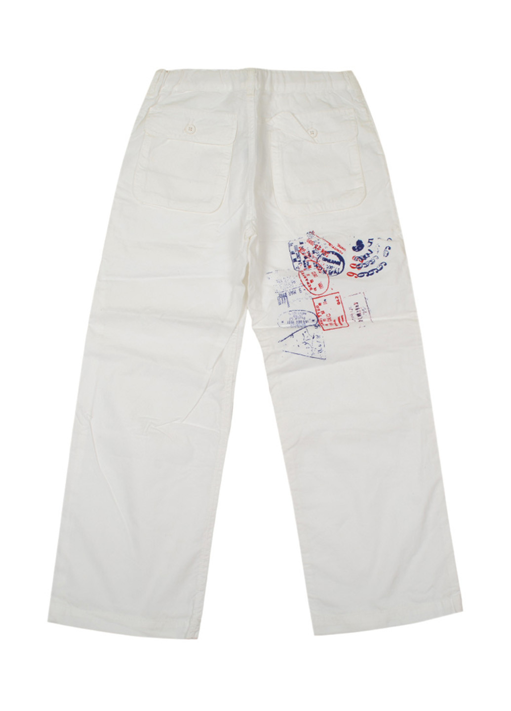 Белые кэжуал демисезонные брюки прямые Microbe