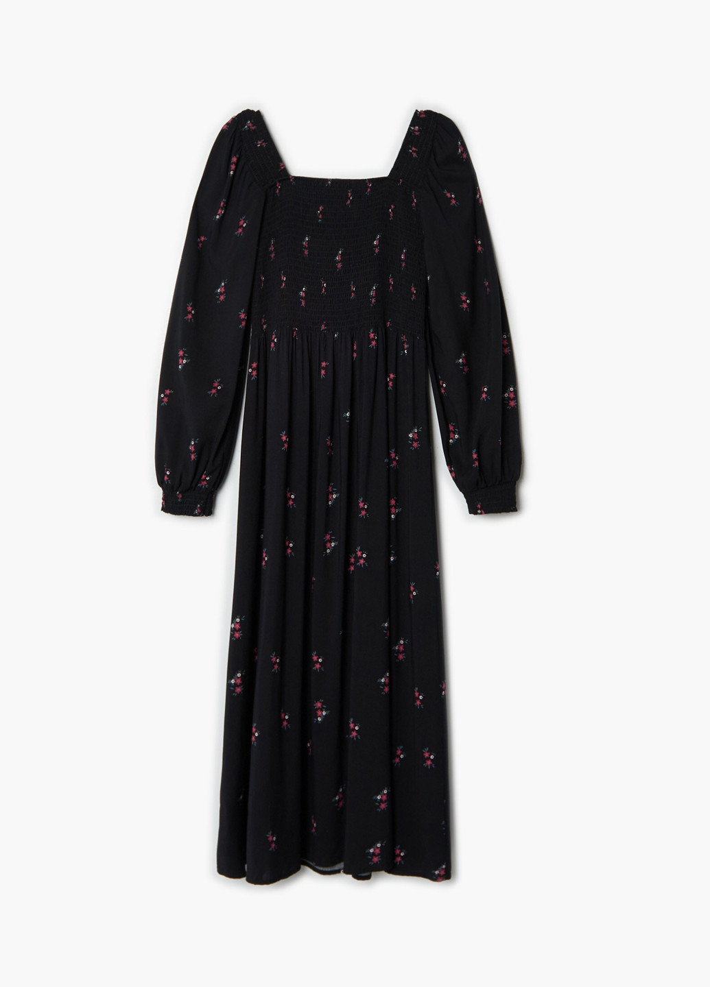 Черное кэжуал платье Cropp с цветочным принтом