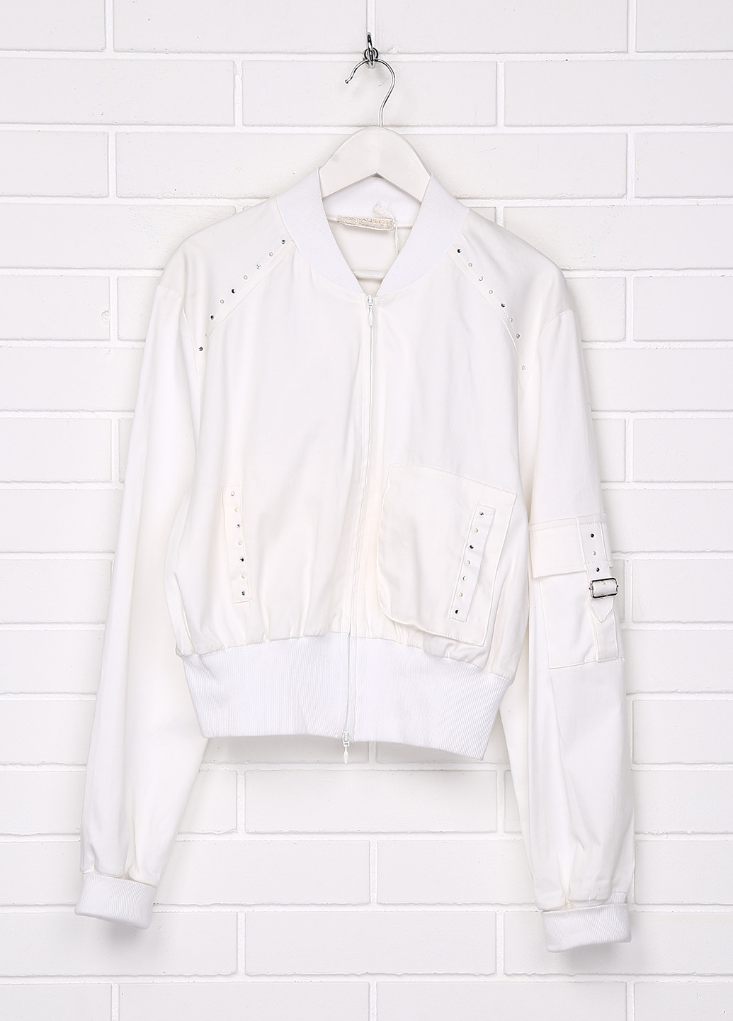 Белая демисезонная куртка Monnalisa