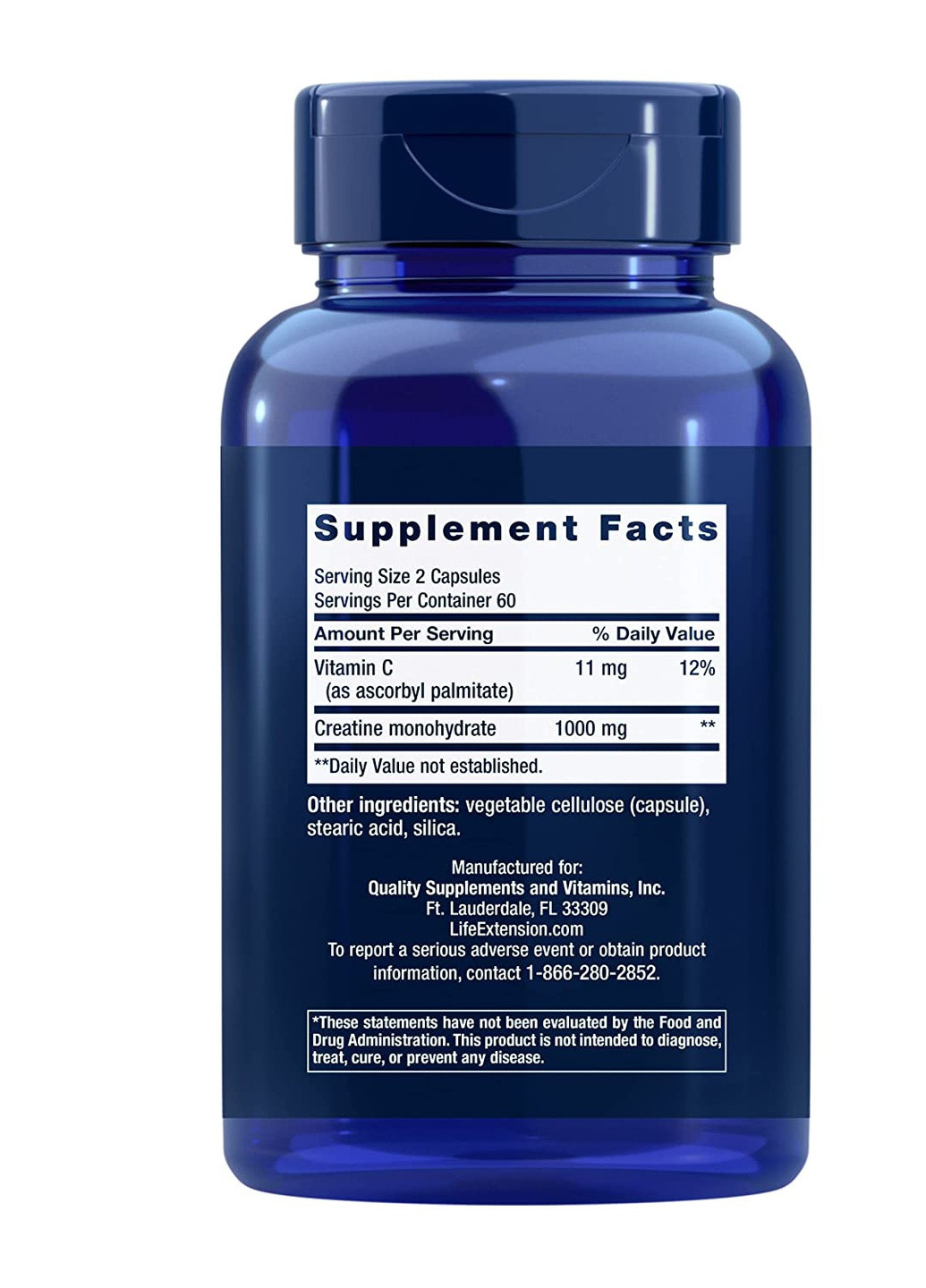 Креатин Creatine Capsules 120 Capsules Life Extension (254371716)