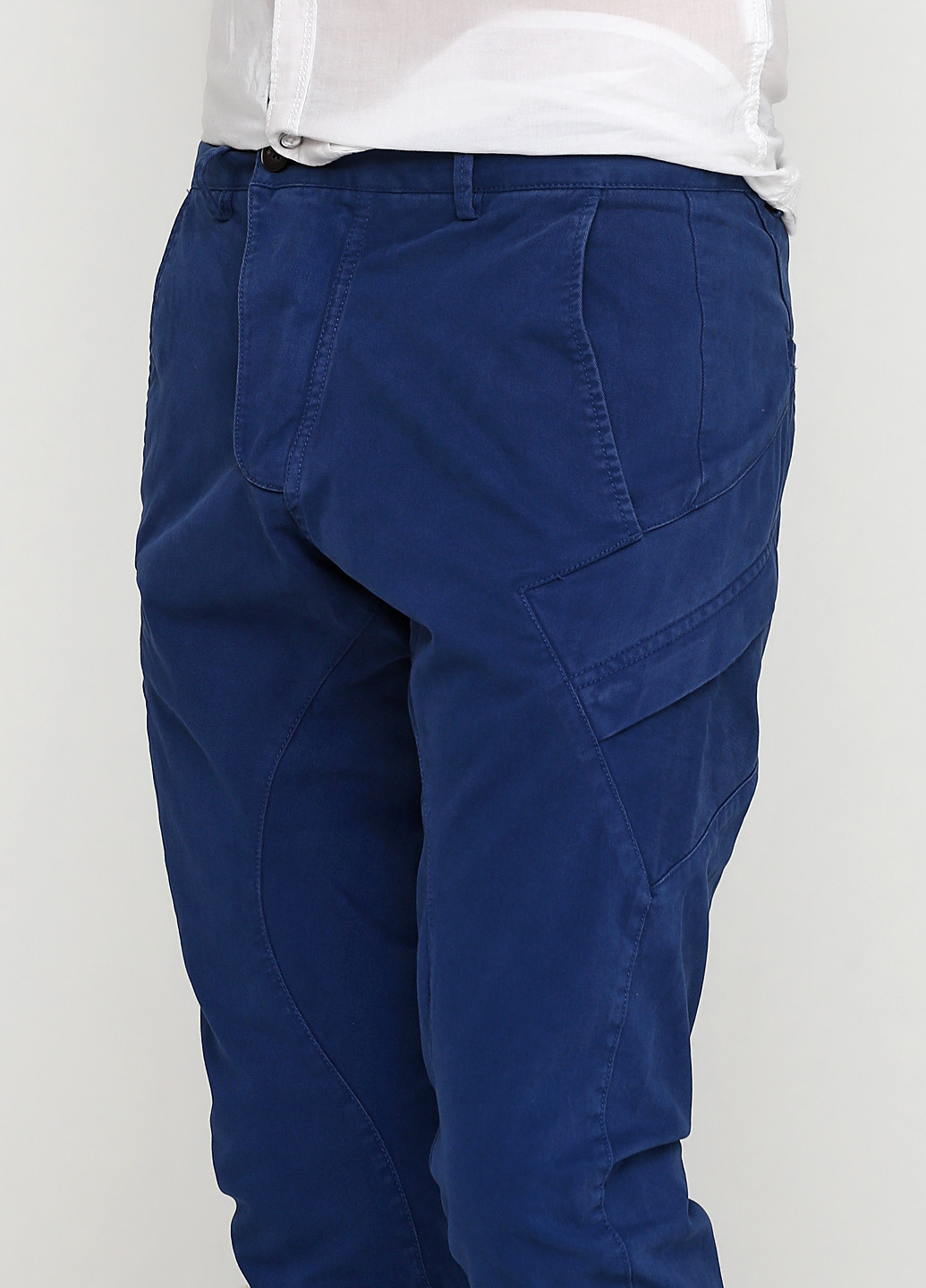Синие кэжуал демисезонные зауженные брюки Devred