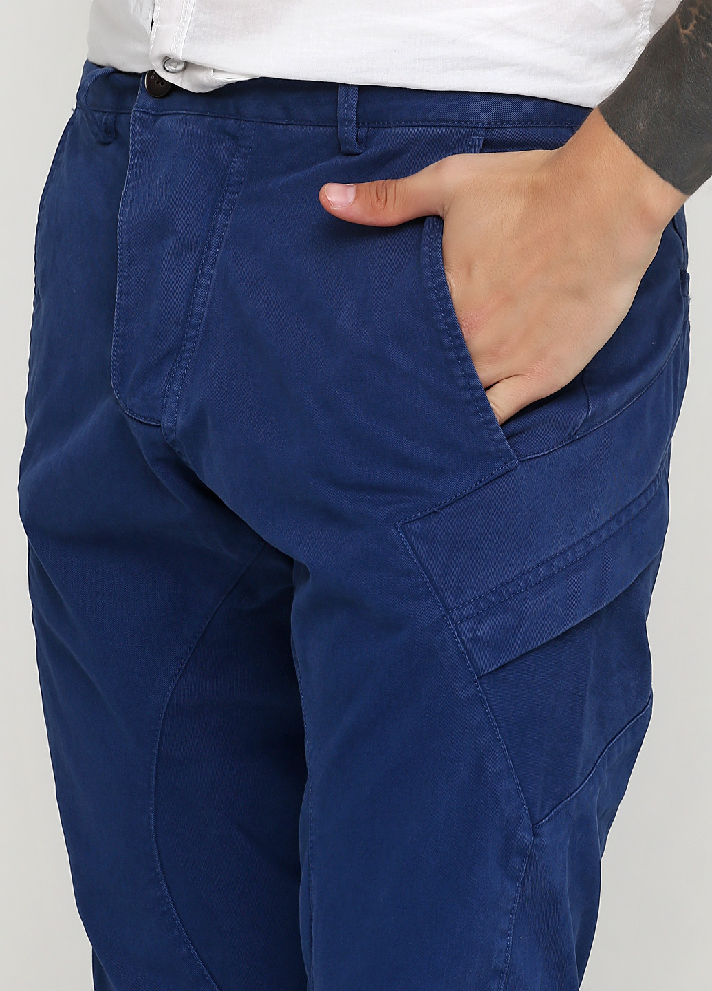 Синие кэжуал демисезонные зауженные брюки Devred
