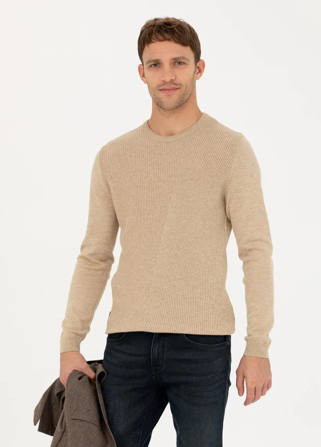 Бежевий демісезонний джемпер джемпер Pierre Cardin