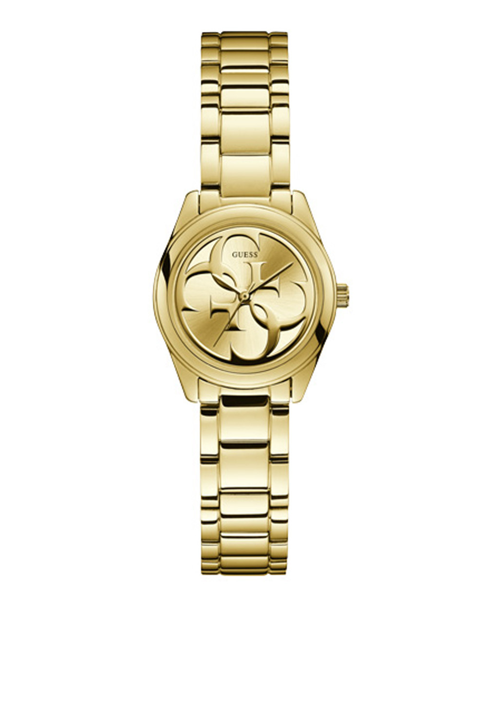 Часы Guess логотип золотистий