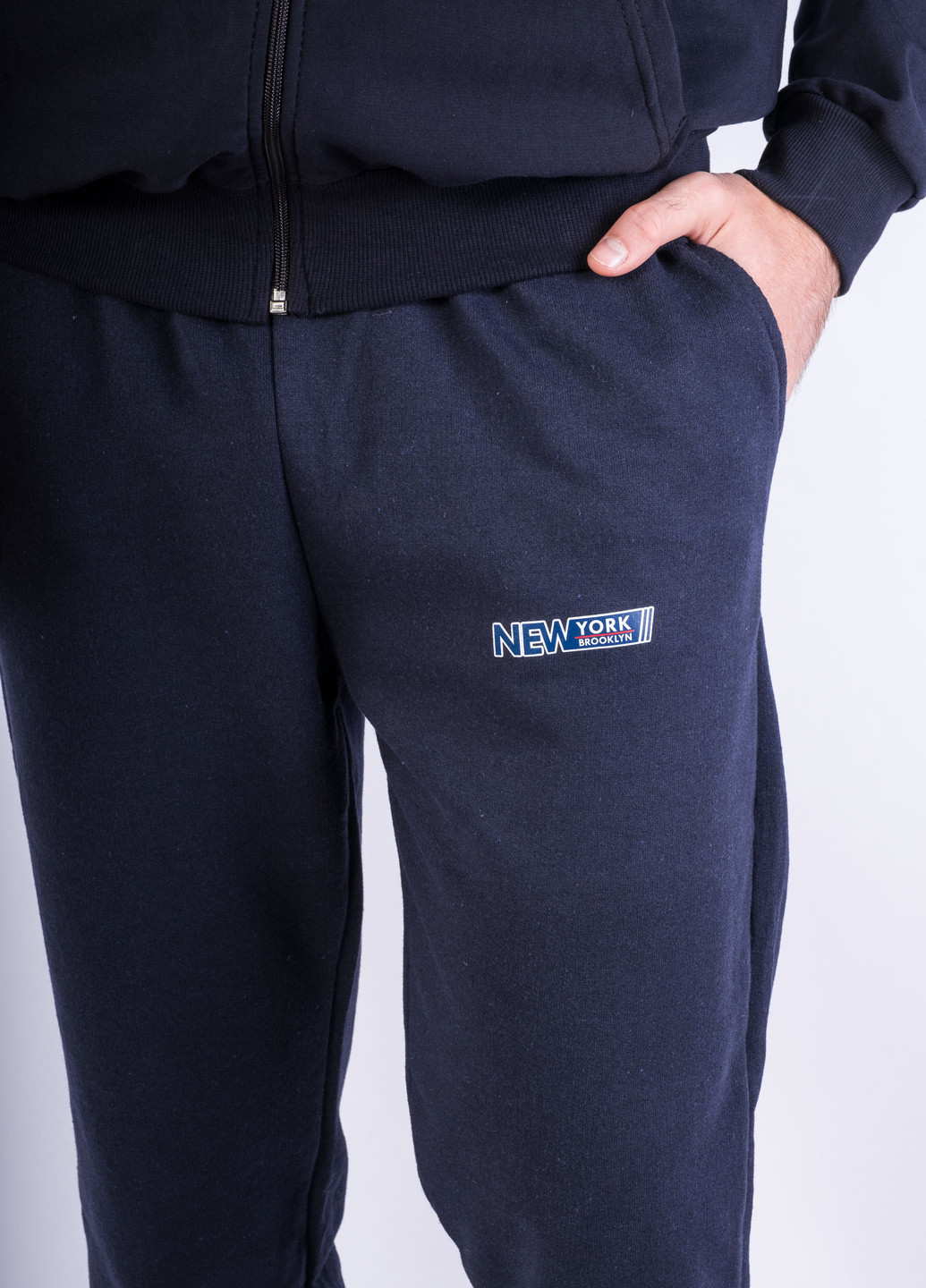 Темно-синие спортивные демисезонные джоггеры брюки Time of Style