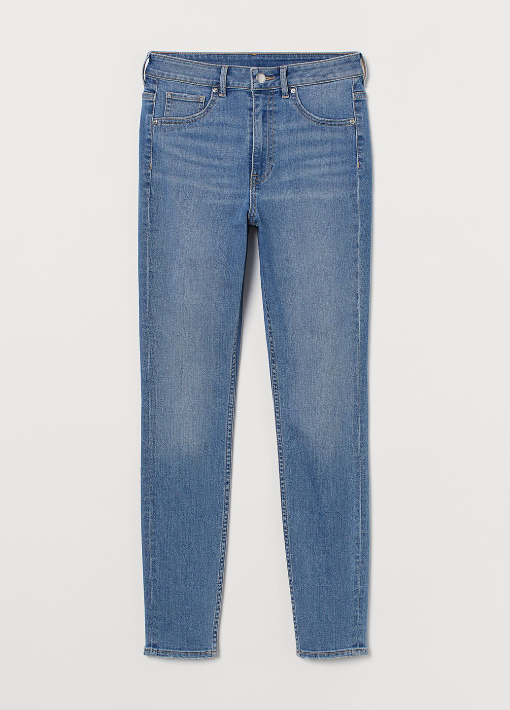 Синие демисезонные укороченные, скинни джинсы H&M